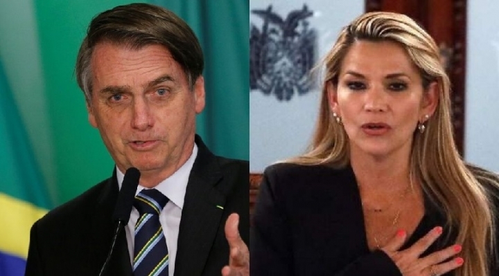Jeanine Añez mintió se negó que se haya reunido con Bolsonaro pero difunden video de declaración de Bolsonaro: 