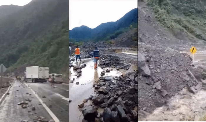 Derrumbes afectan la doble vía El Sillar y la ABC recomienda transitar por la ruta antigua a Cochabamba