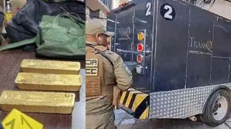 Trasladan al BCB cinco lingotes de oro que fueron secuestrados en control aeroportuario de El Alto iban rumbo a Cochabamba