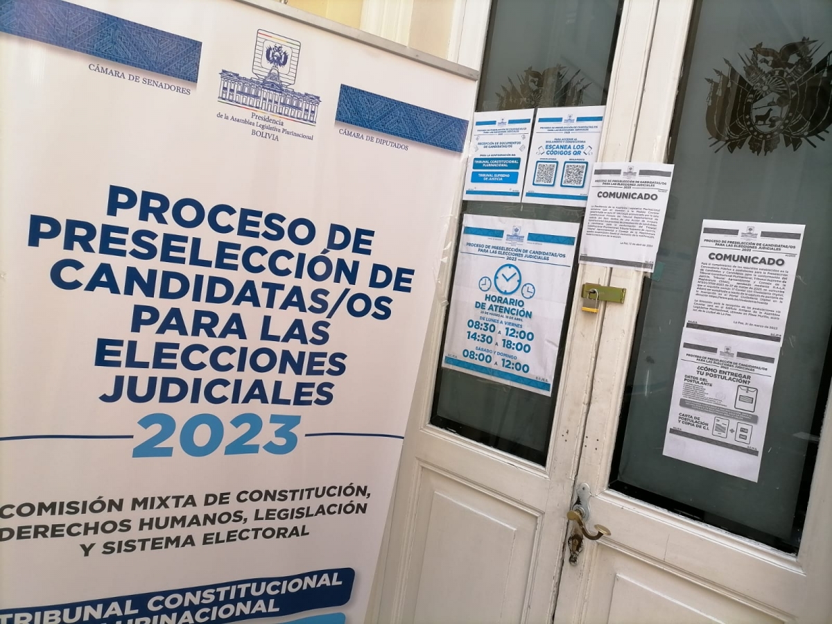 Tercera elección judicial de Bolivia se perfila para enero de 2024 y para febrero la posesión de los nuevos magistrados